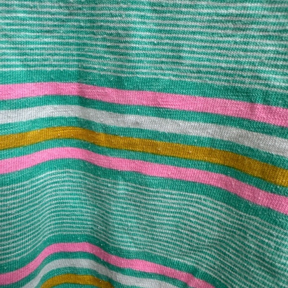 Cat & Jack 2T Girls Striped Short Sleeve Shirt- has stains - Picture 3 of 6